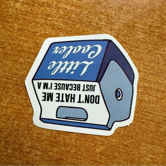 Playful Blue and White Sticker - Picture 1 of 1